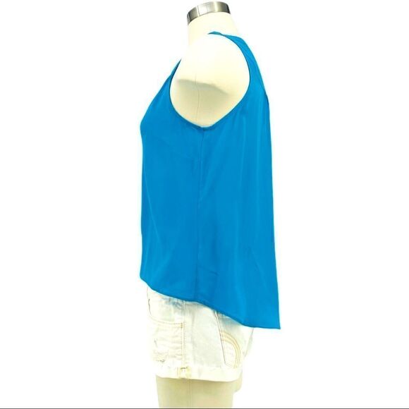 bebe Sleeveless Button Down Blouse - Capri Breeze - Picture 3 of 12